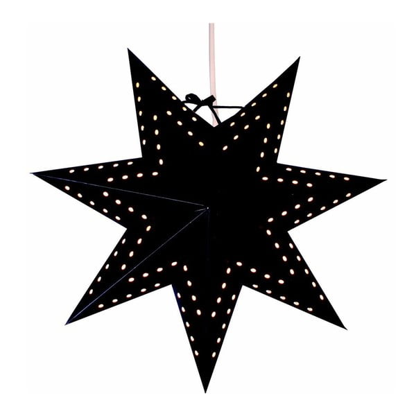 Závěsná svítící hvězda Bobo Black, 34 cm