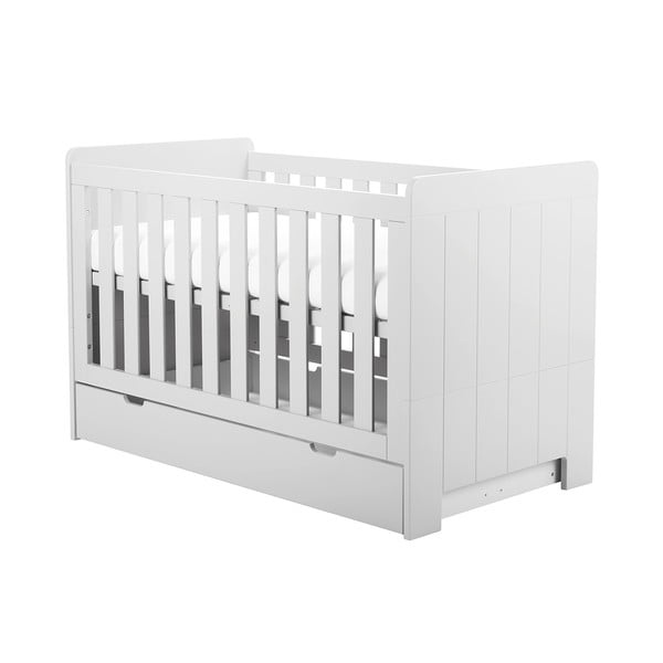 Бяла променлива детска кошара , 140 x 70 cm Calmo - Pinio-image-1