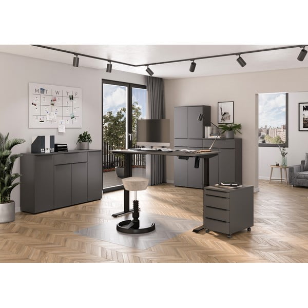 Работна маса с електрическо регулиране на височината 80x140 cm Boras – Germania-image-1