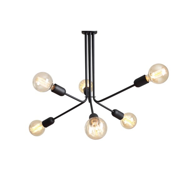 Черна висяща лампа за 6 крушки Duo Vanwerk - CustomForm