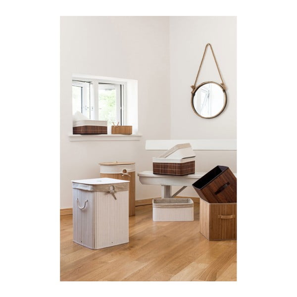 Кош за пране от дърво и плат Kankyo 62 L - Premier Housewares-image-1