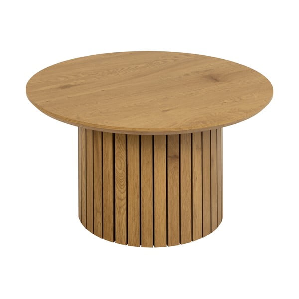 Кръгла маса за кафе с дъбов плот ø 80 cm Yale - Actona-image-2