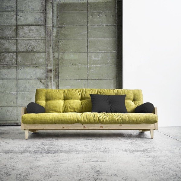 Rozkládací pohovka Karup Indie Natural/Avocado Green/Dark Grey-image-1