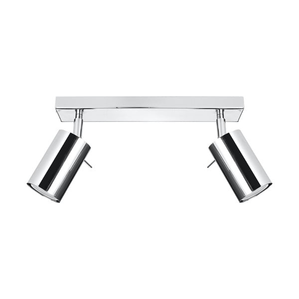 Метален прожектор в сребрист цвят 6x30 cm Etna – Sollux