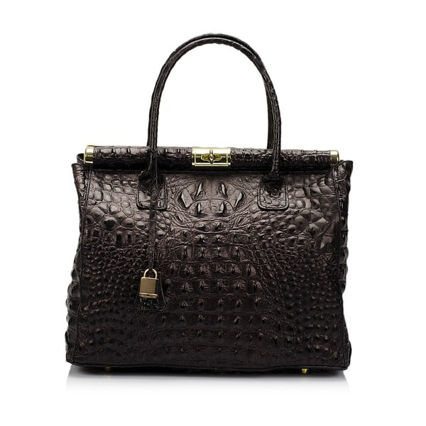 Черна кожена чанта Lantha - Lisa Minardi