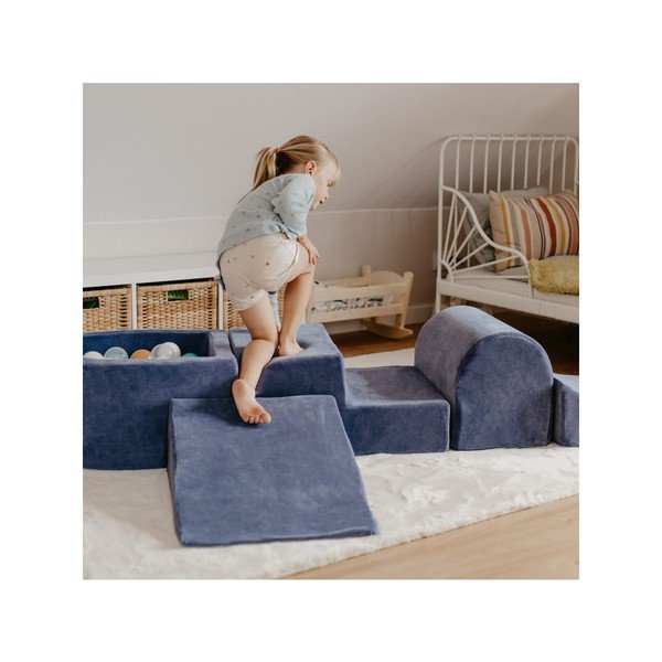 Кафява велурена катерушка от пяна 250x45x30 cm Montessori – Meowbaby-image-4