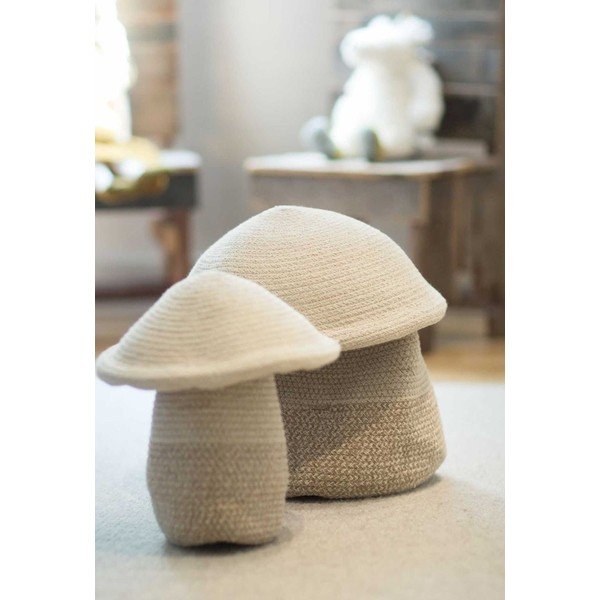 Бежова текстилна детска кошница за играчки ø 33x38 cm Mama Mushroom – Lorena Canals-image-4