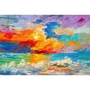 Картина върху стъкло 100x70 cm Abstract Sunset - Wallity