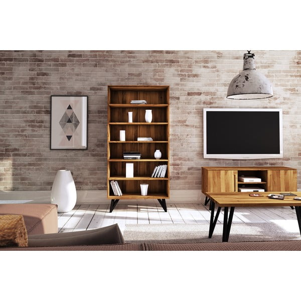 Дъбова дървена етажерка 91x185 cm Golo - The Beds-image-1