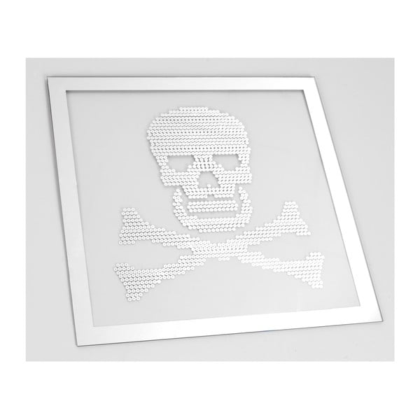 Zrcadlo Skull, 50x50 cm