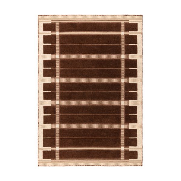 Кафяв/бежов ръчно изработен вълнен килим 120x170 cm – Asiatic Carpets