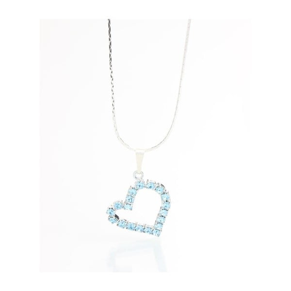 Колие с кристал Swarovski Elements Heart Sapphire - Laura Bruni