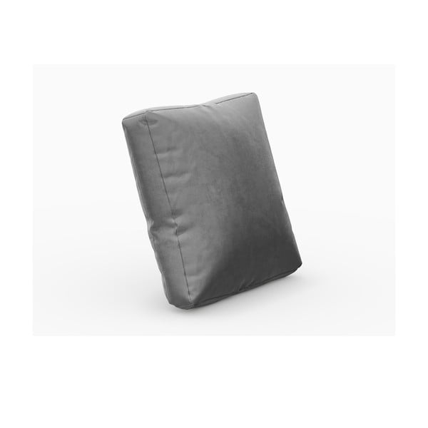 Сива кадифена възглавница за модулен диван Rome Velvet - Cosmopolitan Design-image-1