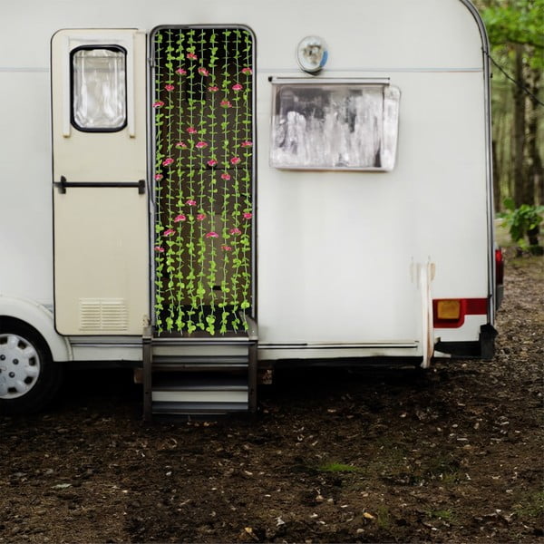 Червено-зелено перде за врата 90x190 cm Roses – Maximex-image-1