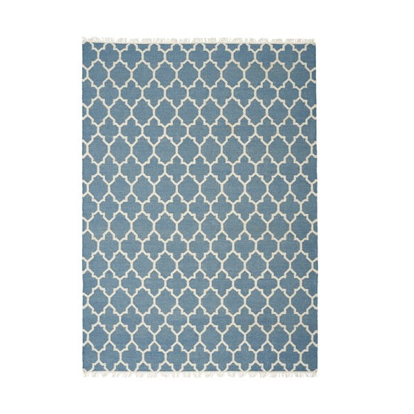 Modrý ručně tkaný vlněný koberec Linie Design Arifa, 160 x 230 cm