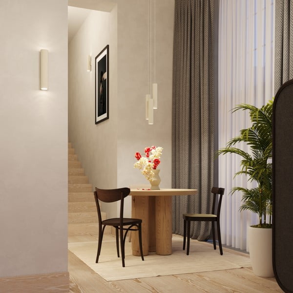 Кремаво висящо осветително тяло ø 19,5 cm Castro – Sollux-image-1