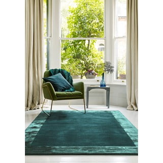 Ръчно изработен килим със смес от вълна петролен 120x170 cm Ascot – Asiatic Carpets