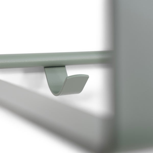 Сиво-зелена метална стенна закачалка с рафт 100 cm Rex – Spinder Design-image-3