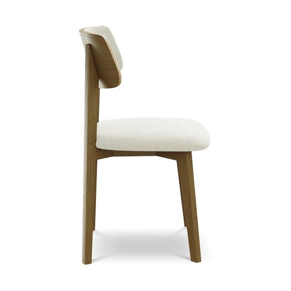 Кремав трапезен стол от масивна дървесина Niu – Makamii-image-2