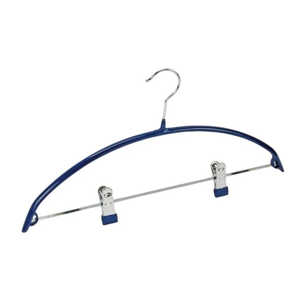 Синя неплъзгаща се закачалка за дрехи с щипки Hanger Compact - Wenko