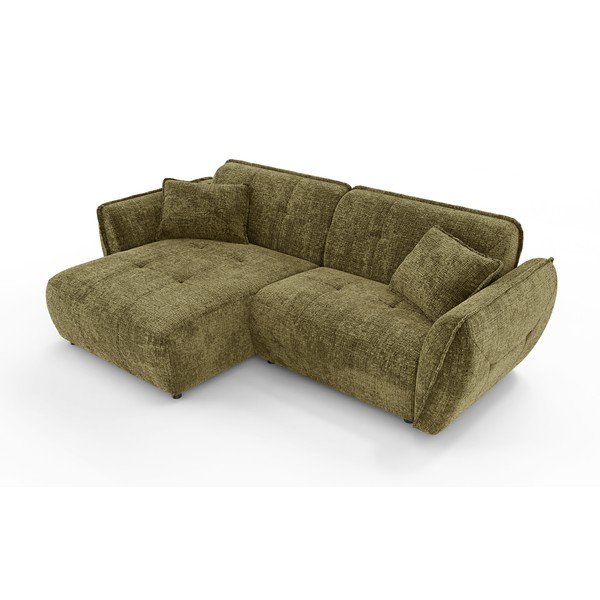 Зелен шенилов ъглов диван (ляв ъгъл) Nelia – Ropez-image-2
