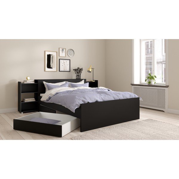 Черни чекмеджета за под леглото в комплект от 2 бр. 90x190/140x190 cm Naia – Tvilum-image-1