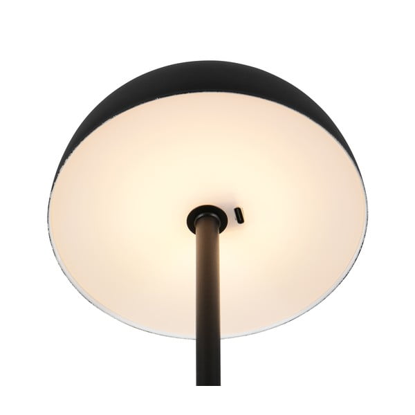 Матово черно LED настолна лампа с метален абажур (височина 21 cm) Munoz – Trio-image-2