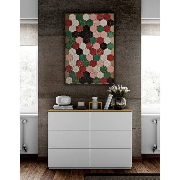 Бял нисък скрин 120x84 cm Join - TemaHome-image-1