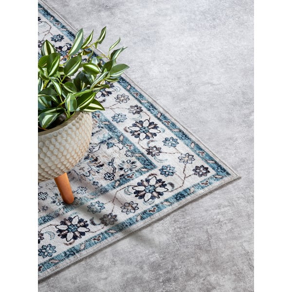 Светлосин килим 160x230 cm Saveh Cream Blue – Elle Decoration-image-2