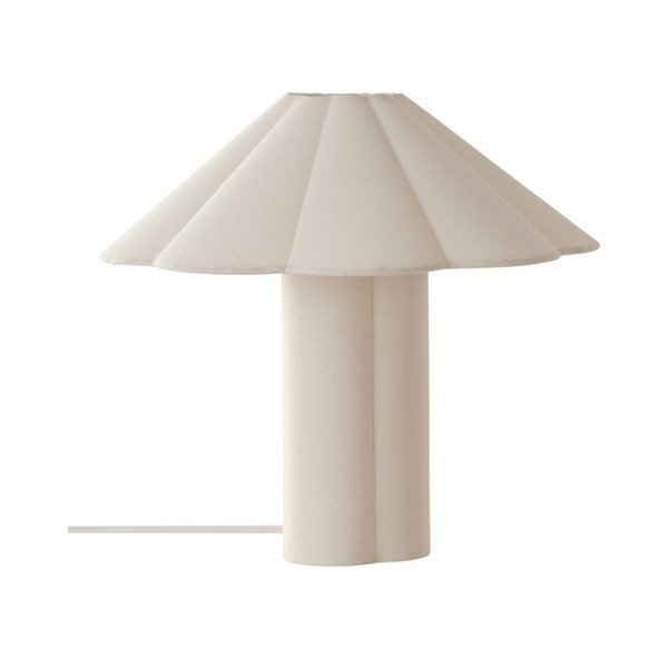 Кремава ленена настолна лампа (височина 38 cm) Gerd – Jotex