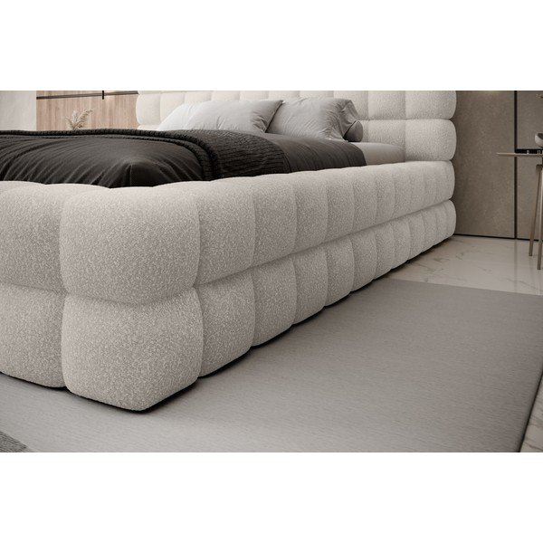 Бяло тапицирано двойно легло с място за съхранение и включена подматрачна рамка 160x200 cm Dizzle – ELTAP-image-3