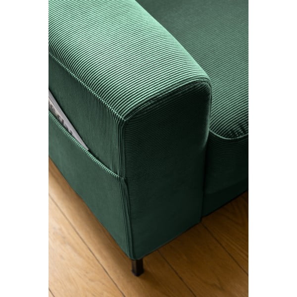 Тъмнозелено кресло от рипсено кадифе Lofty Lilly – Miuform-image-4