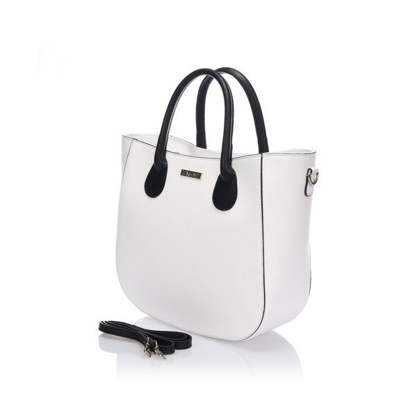 Bílá kožená kabelka Krole Krista -image-2