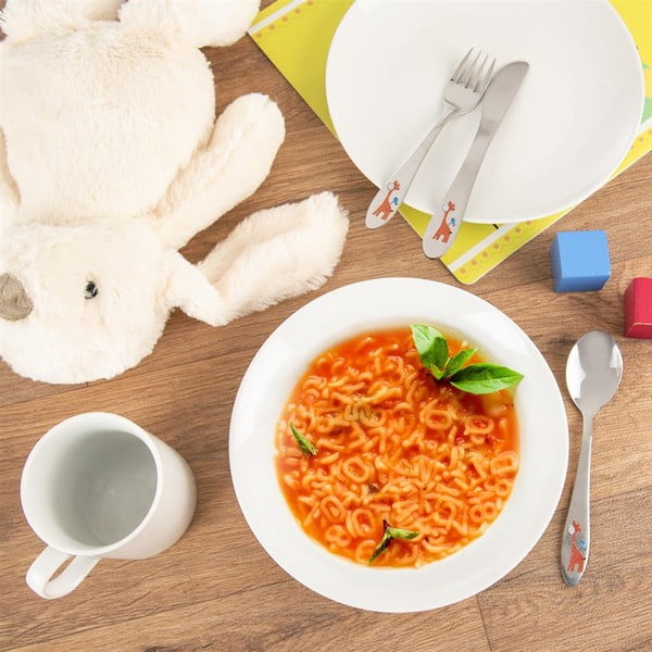 Детски прибори от неръждаема стомана в сребристо 3 бр. - Orion-image-1