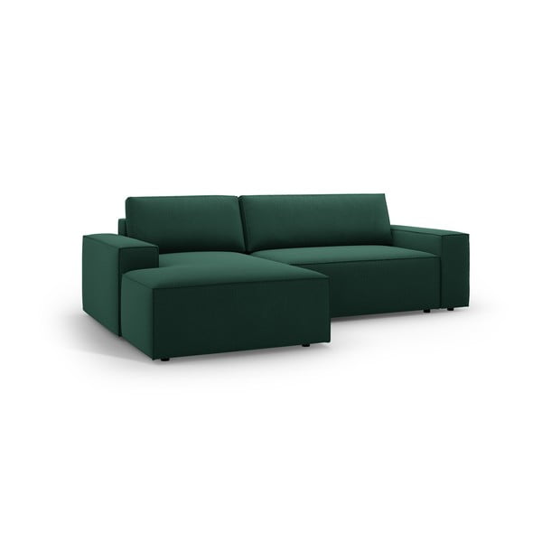 Зелен разтегателен ъглов диван (ляв ъгъл) Jodie – Micadoni Home-image-2