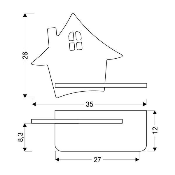 Сиво детско осветително тяло House - Candellux Lighting-image-1