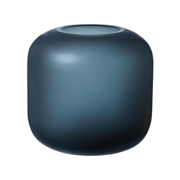 Синя стъклена ваза Bright, височина 17 cm - Blomus