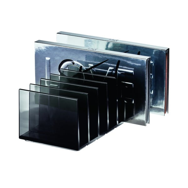 Матово черен органайзер за козметика за баня от рециклирана пластмаса Palette Station - iDesign
