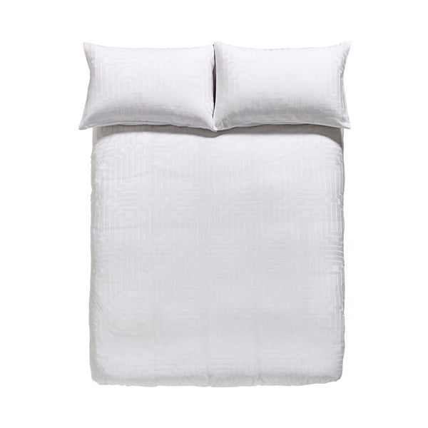 Бяло памучно сатенено спално бельо за единично легло 135x200 cm - Bianca-image-2