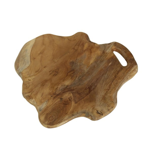 Дъска за рязане, изработена от необработено тиково дърво Flate, дължина 38 cm - HSM collection