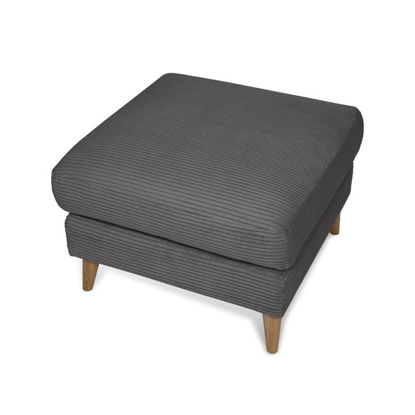 Тъмносива табуретка  от рипсено кадифе Paris – Scandic-image-3