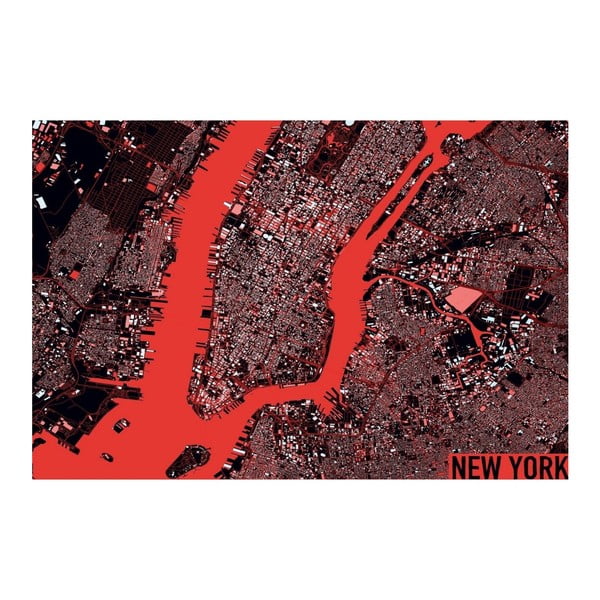 Obraz Homemania Maps New York, 70 x 100 cm