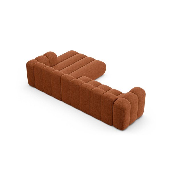 Шенилов ъглов диван в тухлен цвят (десен ъгъл) Lupine – Micadoni -image-3