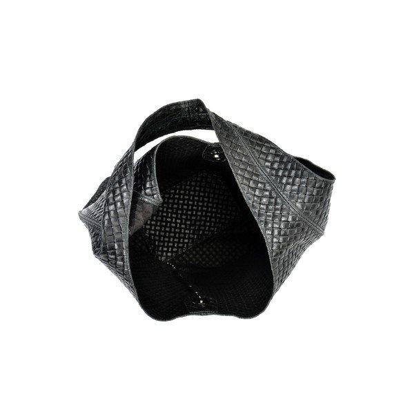 Черна кожена чанта Serena - Mangotti Bags-image-3