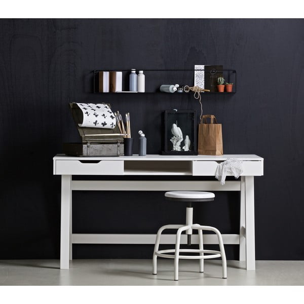 Бяло бюро Nikki - WOOOD-image-1