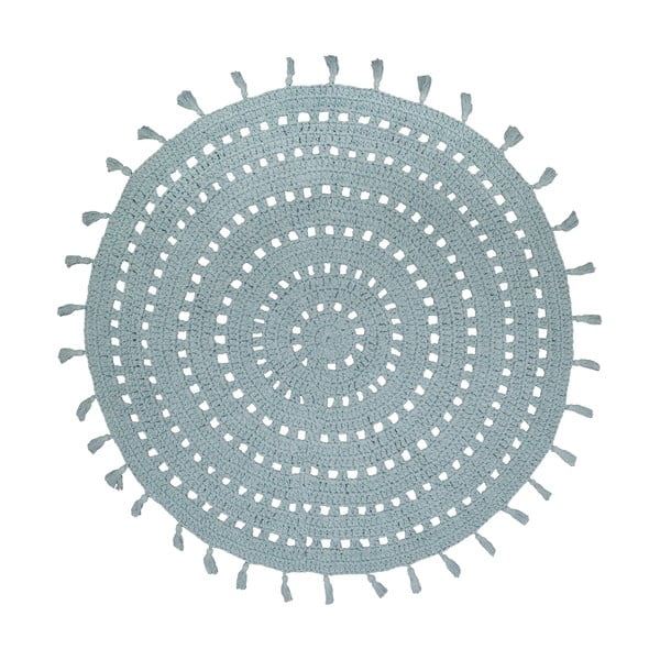 Зелен памучен килим ръчна изработка , ø 120 cm Nila - Nattiot