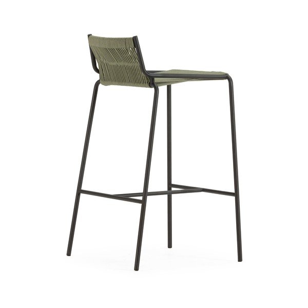 Зелен метален бар стол (височина на седалката 65 cm) Emily – Marckeric-image-3