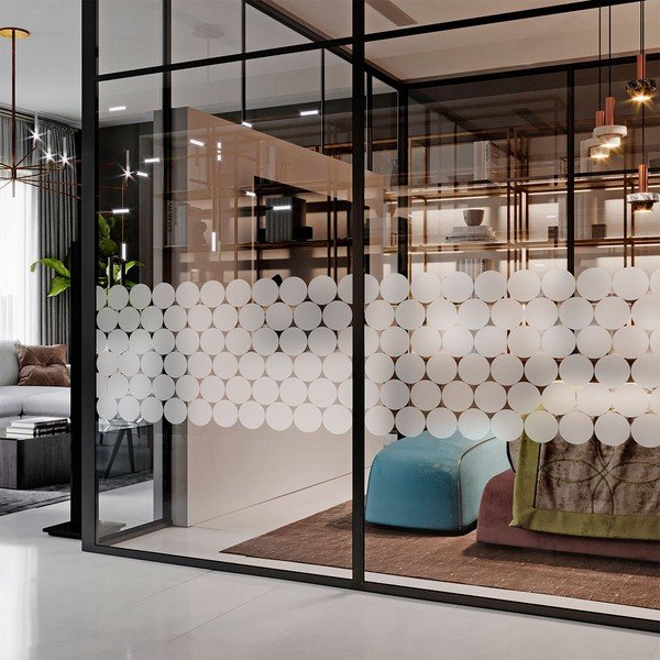 Стикери в комплект на прозореца 50 бр. 10x10 cm Clackout Circle – Ambiance-image-3