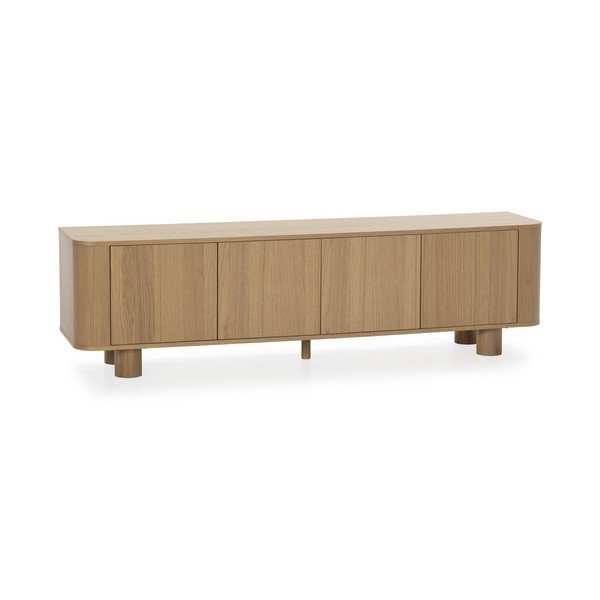 Маса за телевизор от декор от дъб  в естествен цвят 180x50,5x40 cm Padoc – MOME-image-3