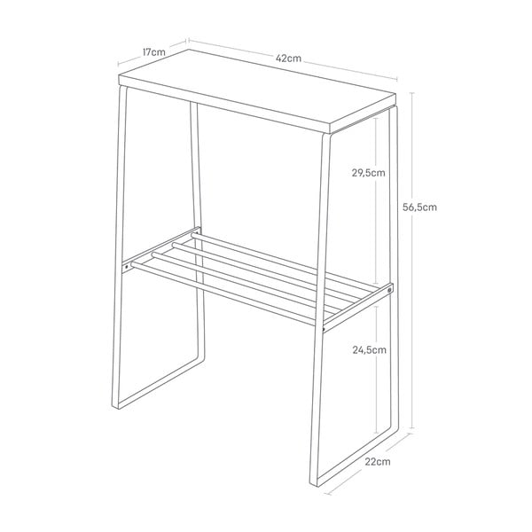 Сгъваема маса 22x42 cm Tosca - YAMAZAKI-image-3